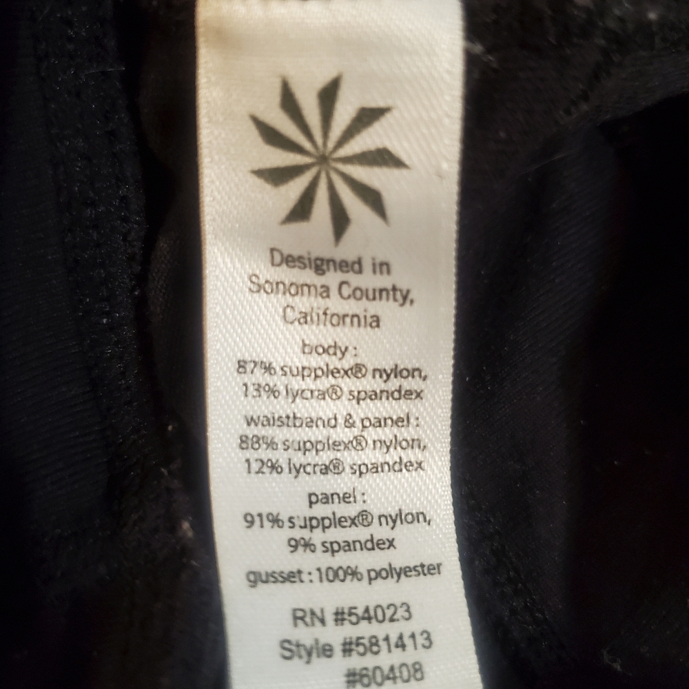 Athleta Women's Purple Black Crop Workout Leggings Size Small - Picture 7 of 7